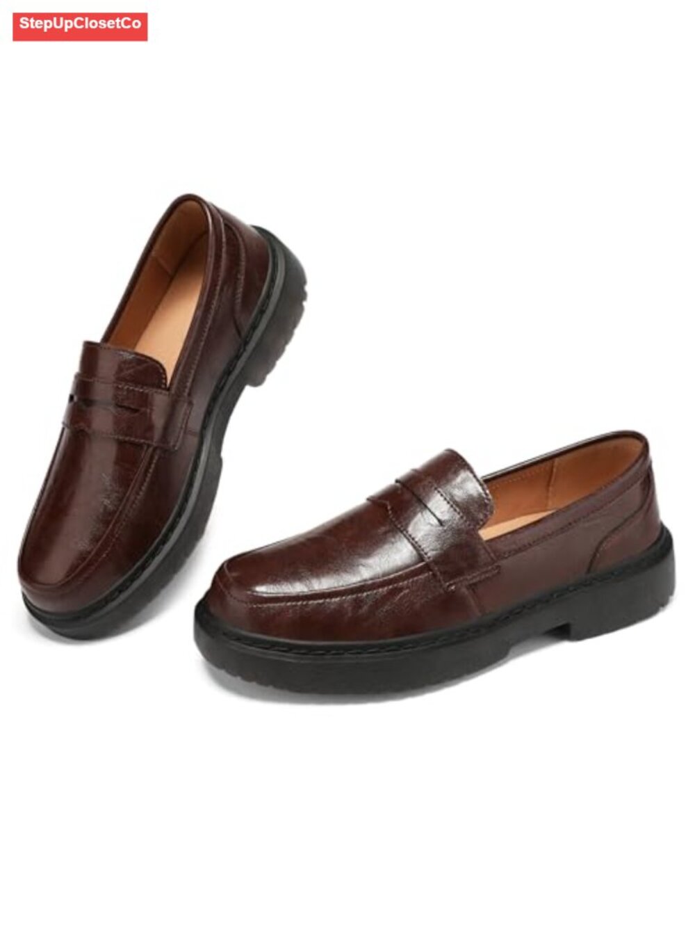 Women's Penny Loafers Slip On Faux Leather Comfortable Driving Mocc